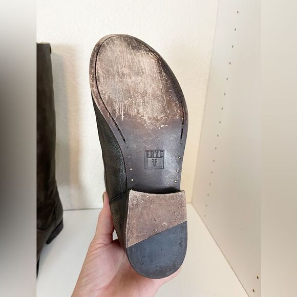 Vintage FRYE Melissa Button Back Zip Tall Riding Boots Size 9 - Picture 9 of 14